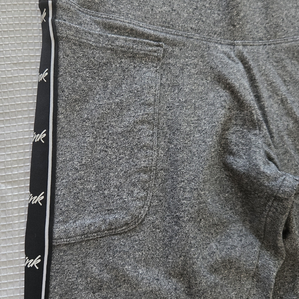 PINK Victoria's Secret Gray Leggings with Black Logo Stripes - Picture 3 of 11